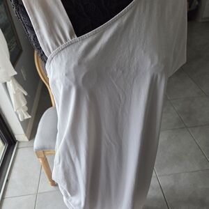 Elegant Italian One Shoulder Creme Dress